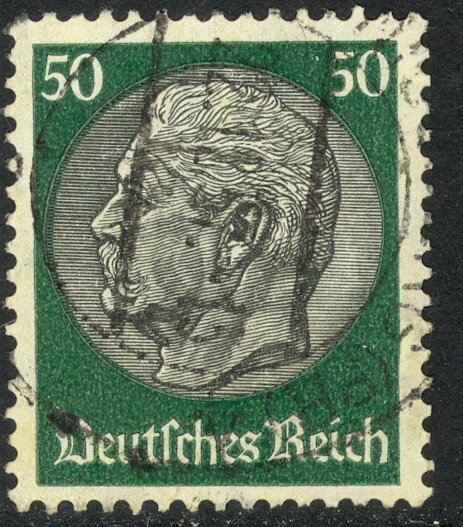 GERMANY 1933-35 50pf HINDENBURG Portrait Issue Sc 428 VFU
