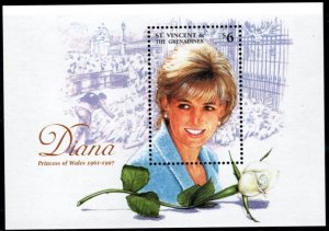 St. Vincent - #2498 princess Diana S/Sheet- MNH