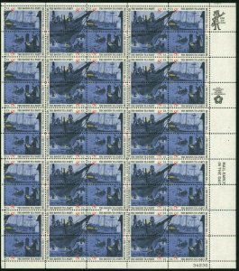 Boston Tea Party Complete Sheet of Fifty 8 Cent Postage Stamps Scott 1480-83