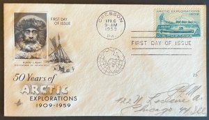 ARCTIC EXPLORATION #1128 APR 6 1959 CRESSON PA FIRST DAY COVER (FDC) BX6