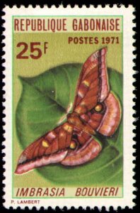 Gabon #272-275, Complete Set(4), 1971, Butterflies, Hinged