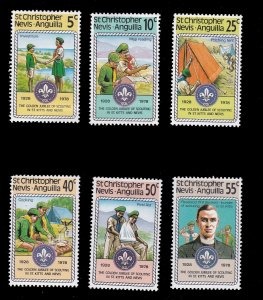 St Kitts-Nevis 370-375, MNH Set of 6 - Scouting