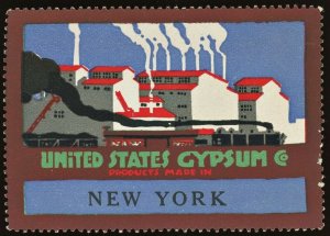 UNITED STATES GYPSUM New York US Poster Stamp