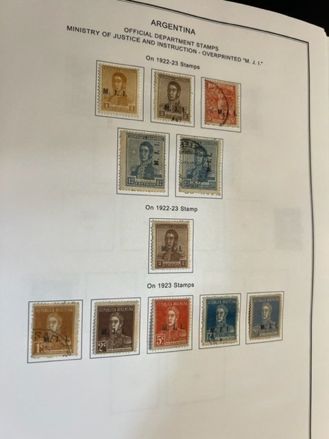 Argentina Official Department stamp Collection