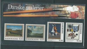 Denmark 972-3 966-7 Paintings Postoffice Pack MNH