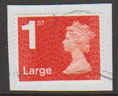 GB QE II Machin SG U2960a - 1st vermillion  Large - MA14 - No Source code