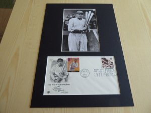 Babe Ruth baseball photograph and 1998 USA FDC