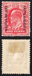 Bechuanaland SG68 KEVII 1d Scarlet with T20 Opt M/M