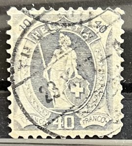 Switzerland #85 Used- SCV=$40.00 (CP)