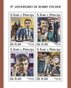 SAO TOME - 2018 - Bobby Fischer - Perf 4v Sheet - MNH