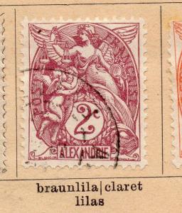 French Alexandria 1902-03 Early Issue Fine Used 2c. 252239