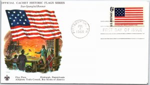 1968 FLAG SERIES F.D.C. ON BOY SCOUTS OF AMERICA CACHET STAR SPANGLED BANNER