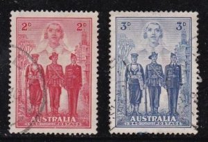 Album Specials Australia Scott # 185-186 2p-3p Participation IN WWII VFU CDS-