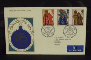 15442   GREAT BRITAIN   FDC # 680-682     Christmas 1972