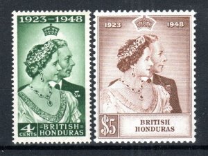 British Honduras 1948 Royal Silver Wedding set SG 164-65 MH