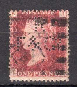 PENNY RED PLATE 151 WITH 'R F & Co' PERFIN