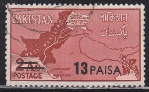 Pakistan 128 Map of Pakistan O/P 1961