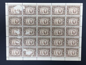 Honduras 1946 8c Brown Complete Pane x 25 MNH Faults. Scott C158 