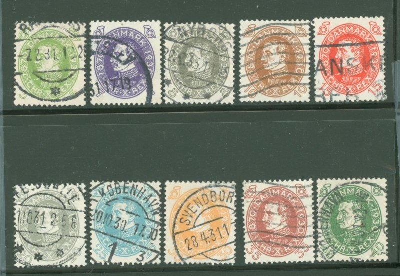 Denmark #210-19 Used Single (Complete Set)