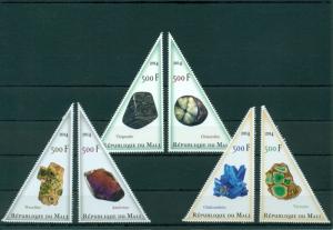 Minerals Mineraux Mineralien Mali 12 MNH triangle stamps set