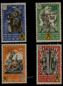 3rd Reich Germany Belgium Legions MNH Michel I-IV Set 55001