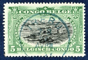[st1297] BELGIAN CONGO 1910-15 Scott#45 with cancel IREBU 24 AVRIL 1914