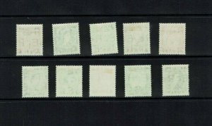 Bahrain: 1952, Queen Elizabeth 11 overprints on Tudor Crown wmk, MLH