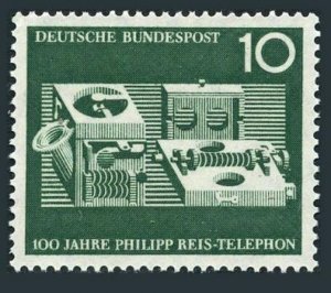 Germany 846 block/4,MNH.Michel 373. Telephone by Philipp Reis-100,1961.