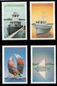 ANTIGUA 1986 Boats; Scott 929-32; MNH