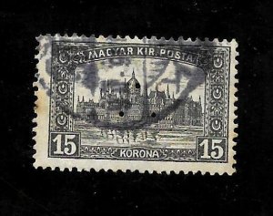 Hungary 1922 - U - 3 Hole Perfin - Scott #367