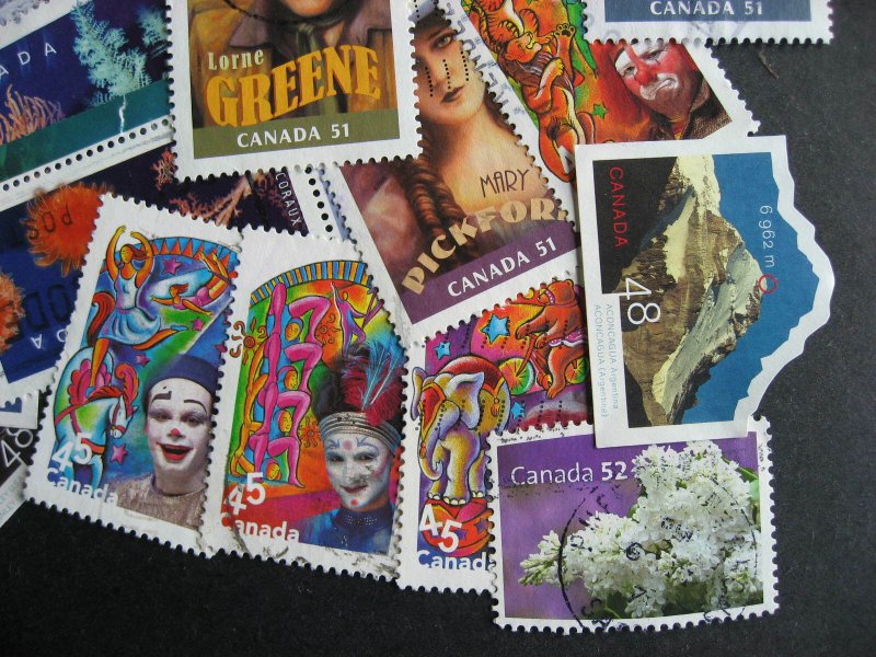 Canada 21 different used ex souvenir sheet stamps from 1998-2013 era