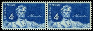 US Sc 1116 XF/MNH PAIR - 1959 4¢ Lincoln Statue - Fresh & Attractive