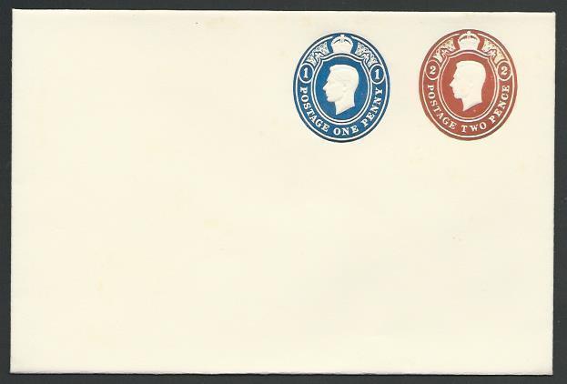 GB GVI Printed to Order envelope 1d + 2d fine unused.......................56403