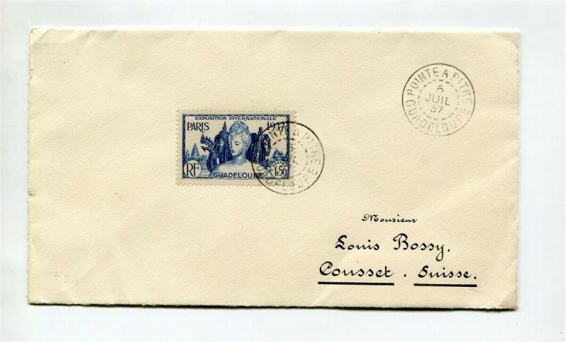 Guadeloupe #154 - Colonies issue, ON COVER to Switzerland  cv$125.00