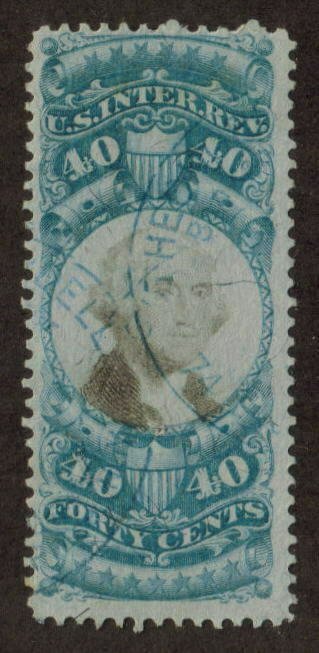 MALACK R114 F/VF,  nice light blue cancel, pinhole,  Fresh n1658