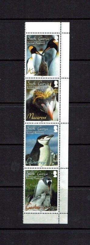 South Georgia:  2010, South Georgia Penguins.    MNH set