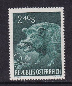 Austria  #642  MNH   1959   animals 2.40s  wild boar