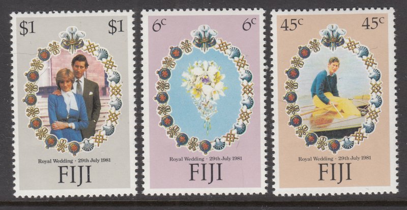 Fiji 442-444 Royal Wedding MNH VF