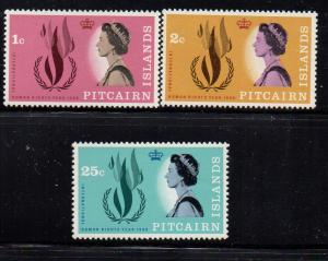 Pitcairn Islands Sc 88-0 1968 Human Rights stamp set mint NH