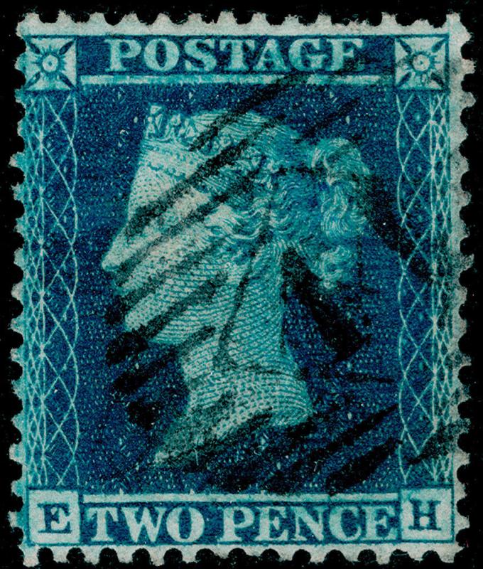 SG34, 2d blue PLATE 5, LC14, good USED. Cat £70. EH