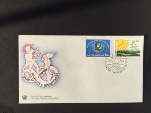 UN FDC Scott 348-349, Unaddressed, see image, Free Shipping