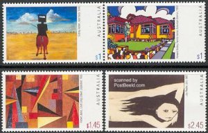Australia 2003, Paintings 4v (2v+[:]), MNH