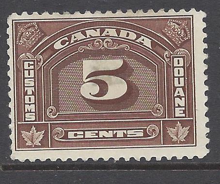 Canada Customs Duty Stamp FCD8 Used 5cent