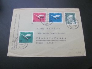 GERMANY 1956 COVER   TO TEXAS (155)