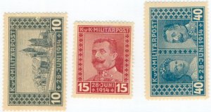 BOSNIA & HERZEGOVINA B13-15 MH BIN$ 0.95
