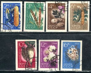 Russia: 1964 Sc. # 2913-2919a, Used CTO Imperf. Cpl. Set