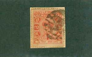 COCHIN -INDIA FEUDATORY STATE 83 USED BIN $0.50