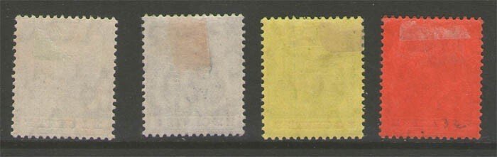 Mauritius 1904 Sc 128-30,132 MH