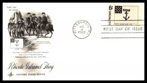 US 1345-1354 Flags Artcraft Set of Ten U/A FDC