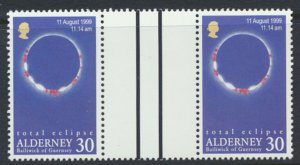 Alderney  SG A127  SC# 130 Eclipse MNH Gutter Pair see scan 